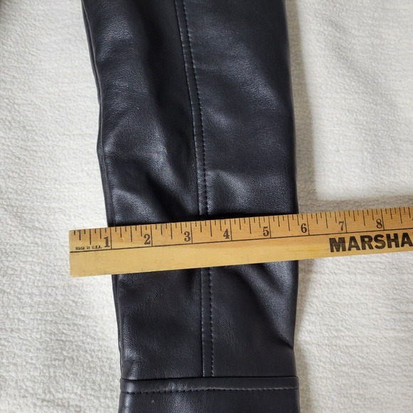 Bershka Womens Leather Jacket Mob Wife Full Zip Black Sz Small Good Condition - Picture 11 of 16